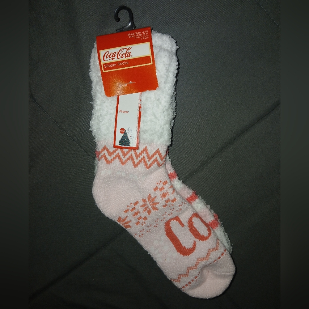 3FOR$12 Coca-Cola Slipper Socks